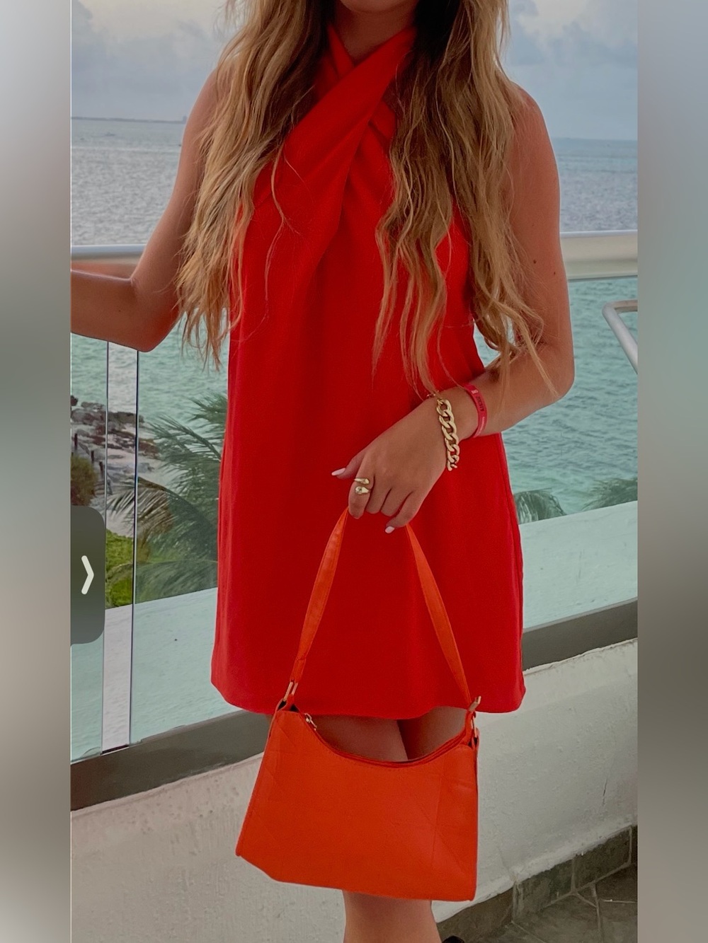Show Me Your MuMu Jasmine Halter Dress Bright Orange